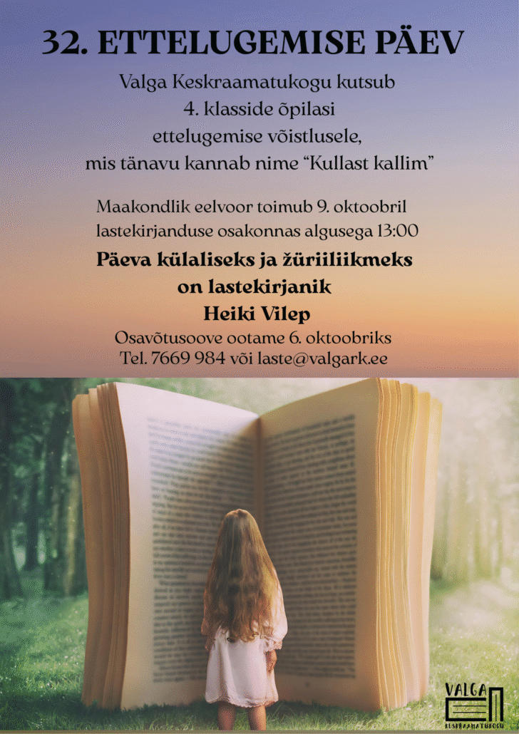 Ettelugemise päeva tähistamiseks korraldab Lastekirjanduse Keskus traditsiooniliselt üleriigilist 4. klasside ettelugemise võistlust, sel aastal toimub see 19. 